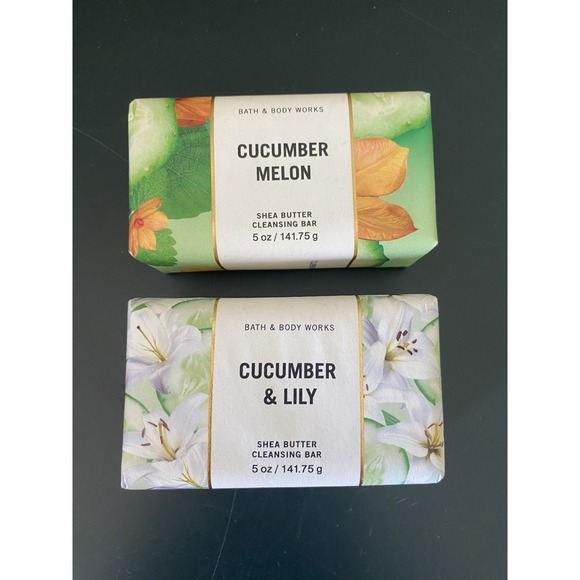 Bath & Body Works Other - Bath & Body Works Cucumber Shea Butter Cleansing Bar Soap Lot of 2 - New